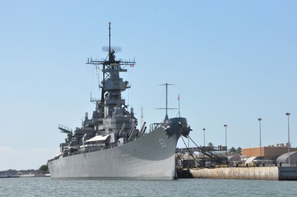 USS Missouri battleship at Pearl Harbor