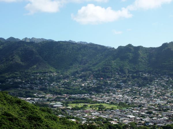 View of Manoa Valley in Honolulu, Hawai'i