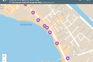 Waikiki self-guided tour map