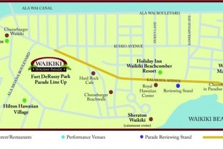 Waikiki holiday parade route map