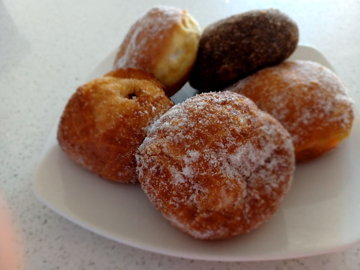 Assorted malasada on a plate