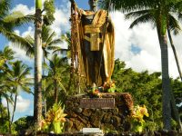 Statue of Statue Of King Kamehameha at Wailoa River State Recreation Area in Hilo, Hawaiʻi