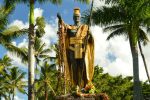 Statue of Statue Of King Kamehameha at Wailoa River State Recreation Area in Hilo, Hawaiʻi