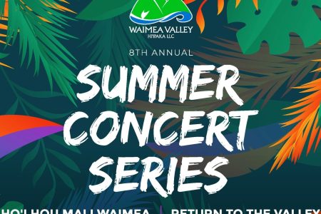 Banner for Waimea Valley summer concert series 2022