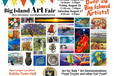 Poster for Big Island Art Fair Aug 25-27, 2022