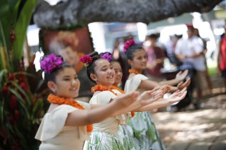 Young Hula Dancers at the Emma Farden Sharpe Hula Festival
