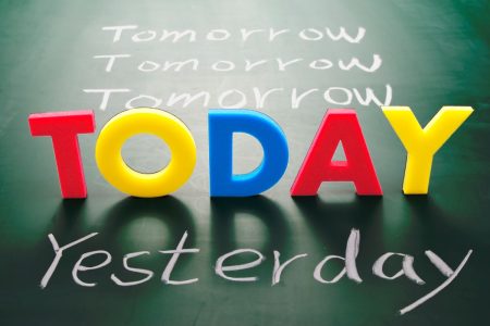 today is spelled out in colorful letters