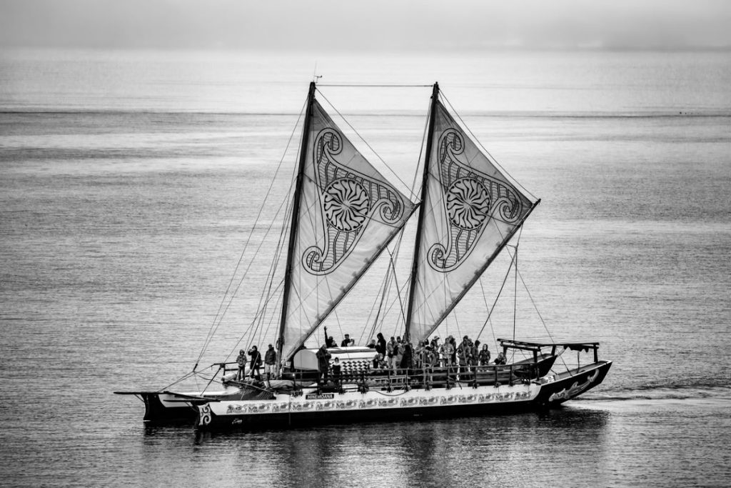 Hinemoana Waka Polynesian sailing canoe