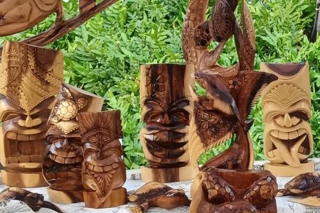 Carved wooden tiki