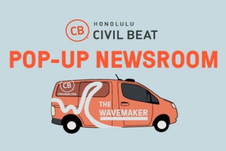 Poster for Civil Beat pop-up newsroom