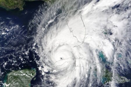 Tropical cyclones Hurricane Ian, picture captured by the NASA MODIS instrument