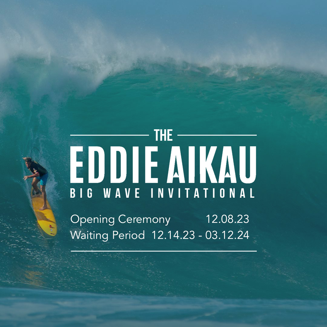 O'ahu "The Eddie" big wave invitational surfing competition at Waimea