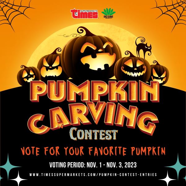 Banner for Times Supermarket Pumpkin Voting Nov 2023