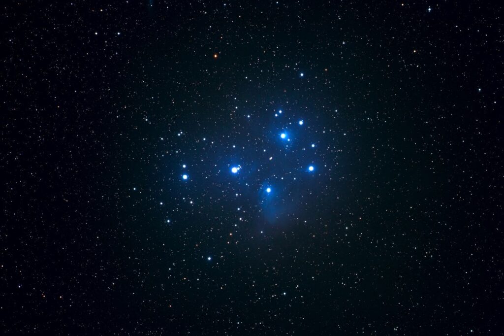 Star cluster in the Taurus constellation Pleiades