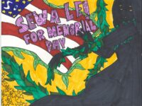 2024 sew a lei for Memorial Day poster 1st place winner Maria Gilyn DeLeon 9-12 division