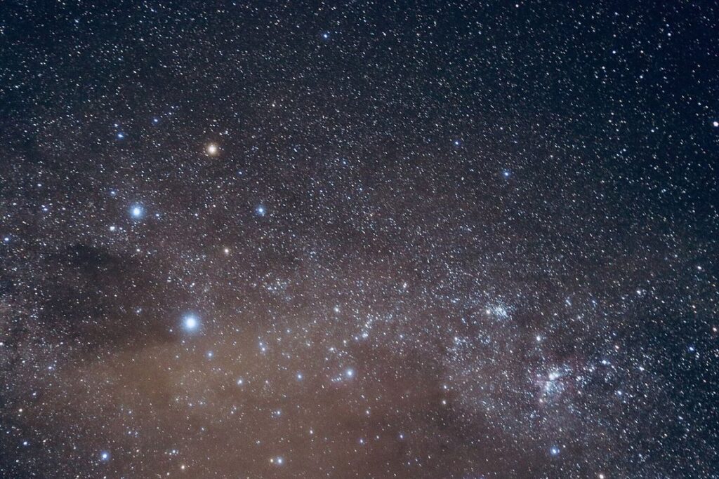 Hanaiakamalama (Crux, aka Southern Cross) in the starry background of the Milky Way from Mapleton National Park, Queensland