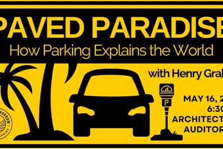Banner for Paved Paradise lecture in Honolulu May 16 2024