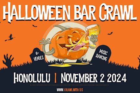 Banner for Halloween Bar Crawl 2024 in Honolulu